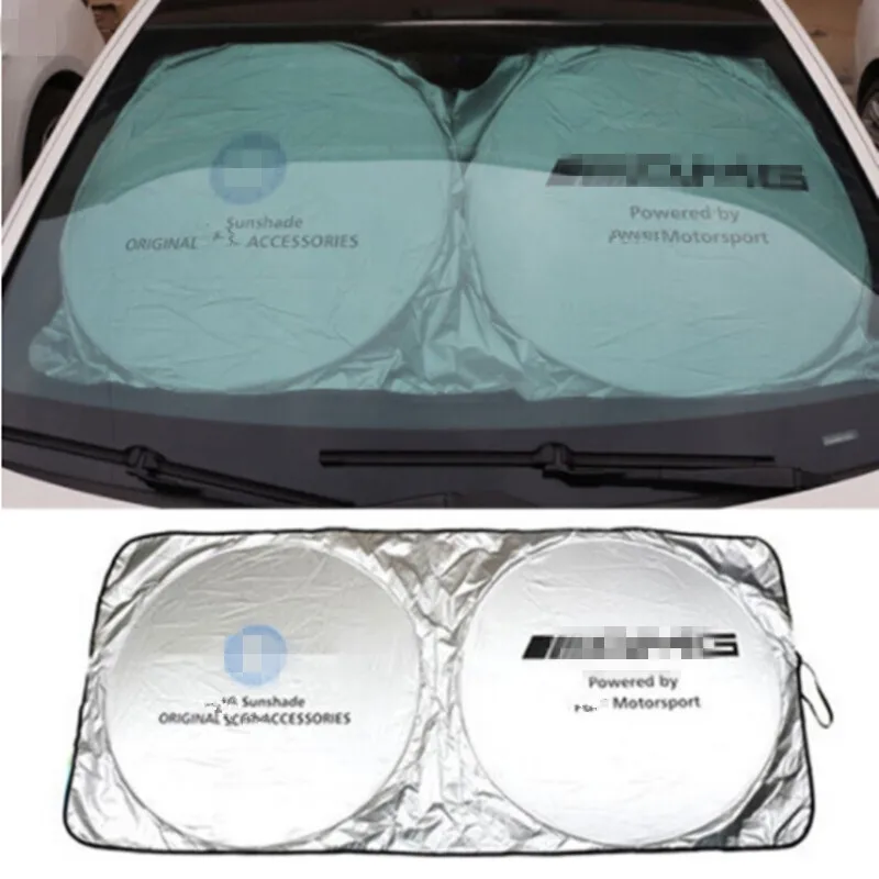 

Car Windshield Sunshade For Mercedes Benz AMG LOGO W203 W211 W204 W124 W210 AMG W212 Cla Vito W205 W202 Sprinter W176 W220 W163