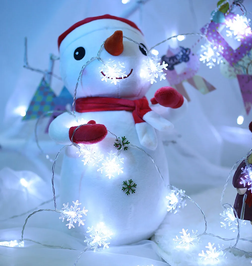 

Holiday Lighting 3M 20LED Snowflake Home Xmas Decoration Christmas Lights Outdoor Waterproof Fairy Curtain String Lamp