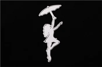 Girl umbrella Metal Cutting Dies Stencil DIY Scrapbooking Decorative Craft Photo Album Embossing Folder Paper Crad
