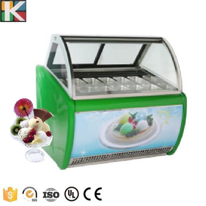 Commercial Gelato showcase/ ice cream display case on salein Ice Cream