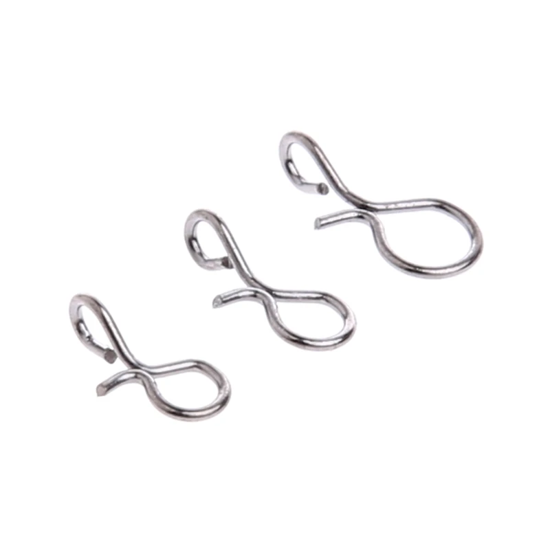 

50Pcs Fly Fishing Snap Quick Change Hook Lure High Carbon Steel Tackle Accessory L15