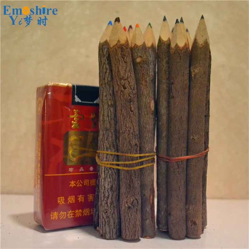 Emoshire Southeast Asian style decorations small gifts Thai handmade wood pencil decoration point crayon black color personality (8)