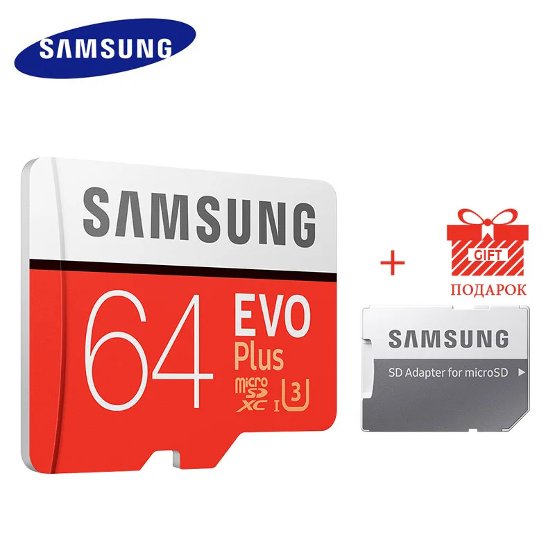 Карта памяти SAMSUNG 32 ГБ SDHC 64 micro sd 128 256 SDXC EVO + класс 10 C10 UHS TF Trans Flash Microsd|Карты памяти| |