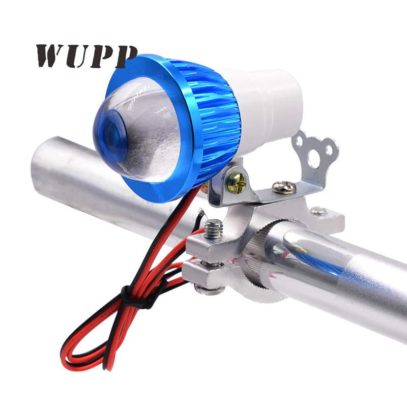 

WUPP Universal White Bright Led Angle Eye Motorcycle Head Light Indicator Fog Light With Blue Shell For All Electric Moto Bike