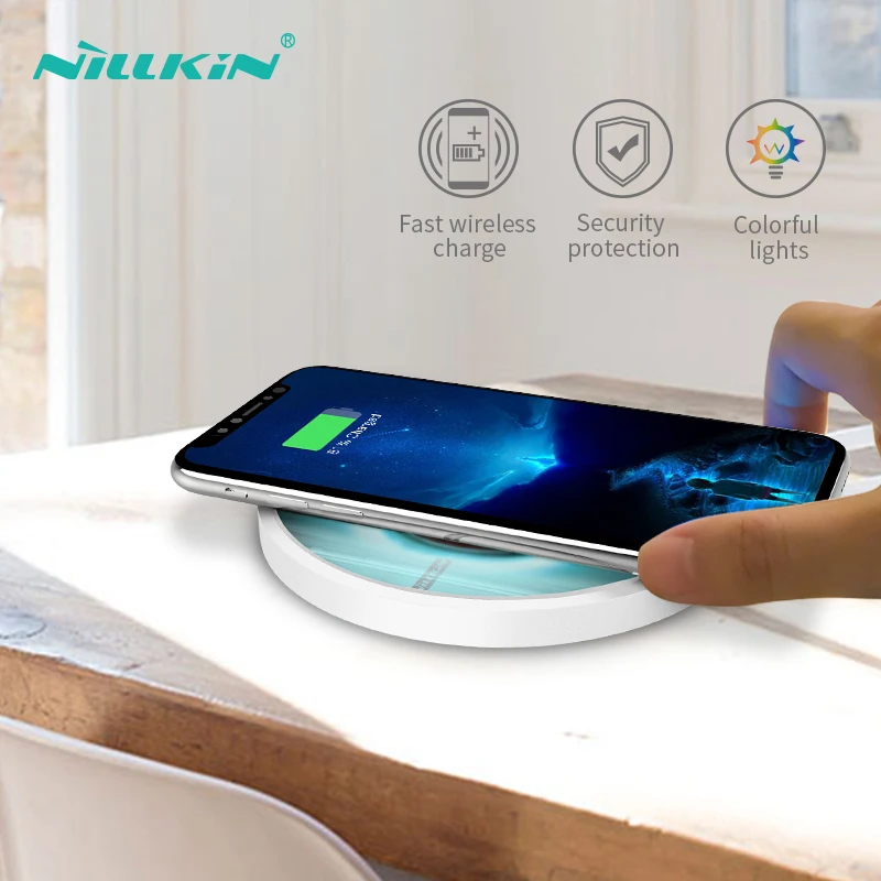 10 Вт быстро Беспроводное зарядное устройство станции NILLKIN для iPhone X/XS Max/8/8 Plus samsung