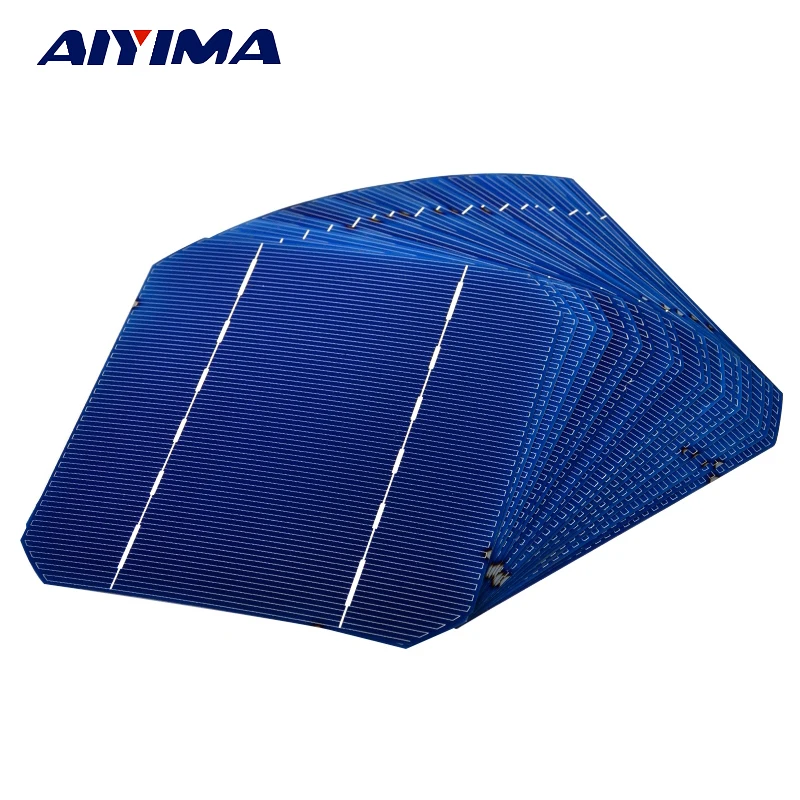 

AIYIMA 20Pcs 2.7W 0.5V Monocrystalline Silicon Solar Panel 125*125 Solars Panel China Panneau Solaire Solar Cell DIY