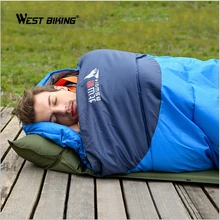 WEST BIKING, 1,35 кг, 0-15 градусов Цельсия, спальный мешок для взрослых, спальные мешки, можно соединять, уличные, для кемпинга, сохраняющие тепло, спальные мешки