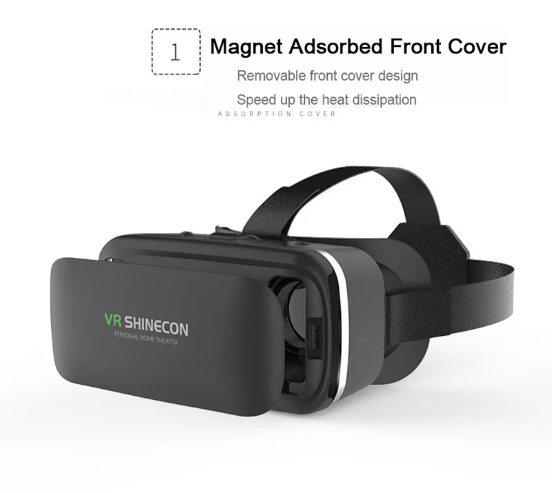 Original VR shinecon 6.0 édition Standard et version casque réalité virtuelle 3D VR lunettes casque casques en option contrôleur