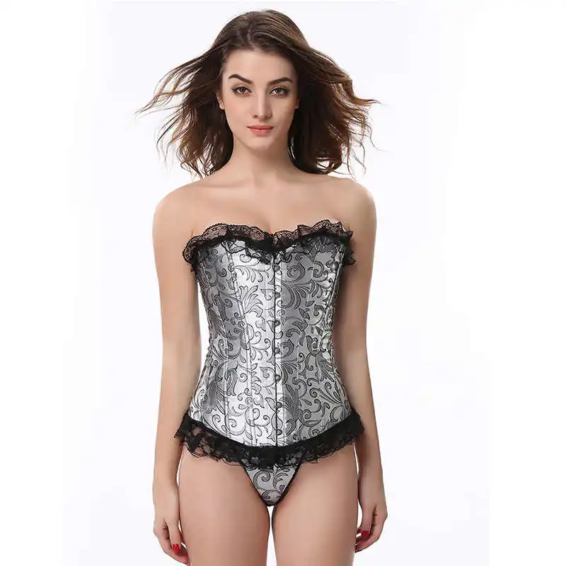 Sexy Gorset Steampunk Clothing Gothic Lace Up Corset Steel Boned Corset Overbust Bustier Waist Cincher Body Shaper Sexy Corselet (1)