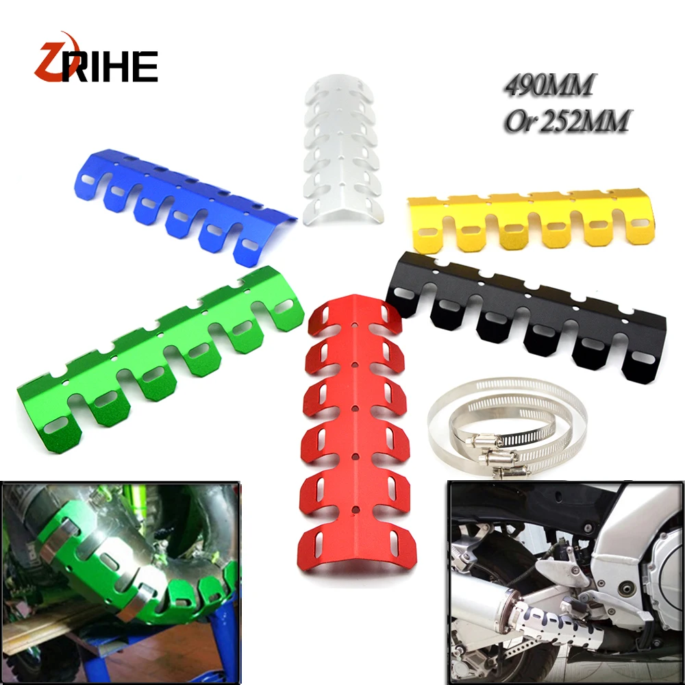 

Off-road Exhaust Muffler Pipe Guard Protector Heat Shield For Kawasaki KX KLX KFX KDX 65 80 85 125 250 250 450 450 150 F/R/S