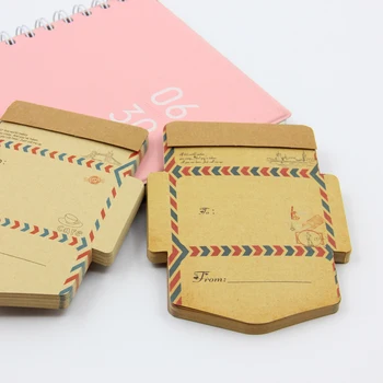 Retro Vintage Kraft Paper Envelopes Mini Cute Kawaii Cartoon Stationery