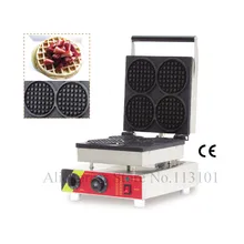 Classical round shape waffle maker great snack machine stainless steel Belgium waffle making machine with four pcs moulds Classical round shape waffle maker great snack machine stainless steel Belgium waffle making machine with four pcs moulds
