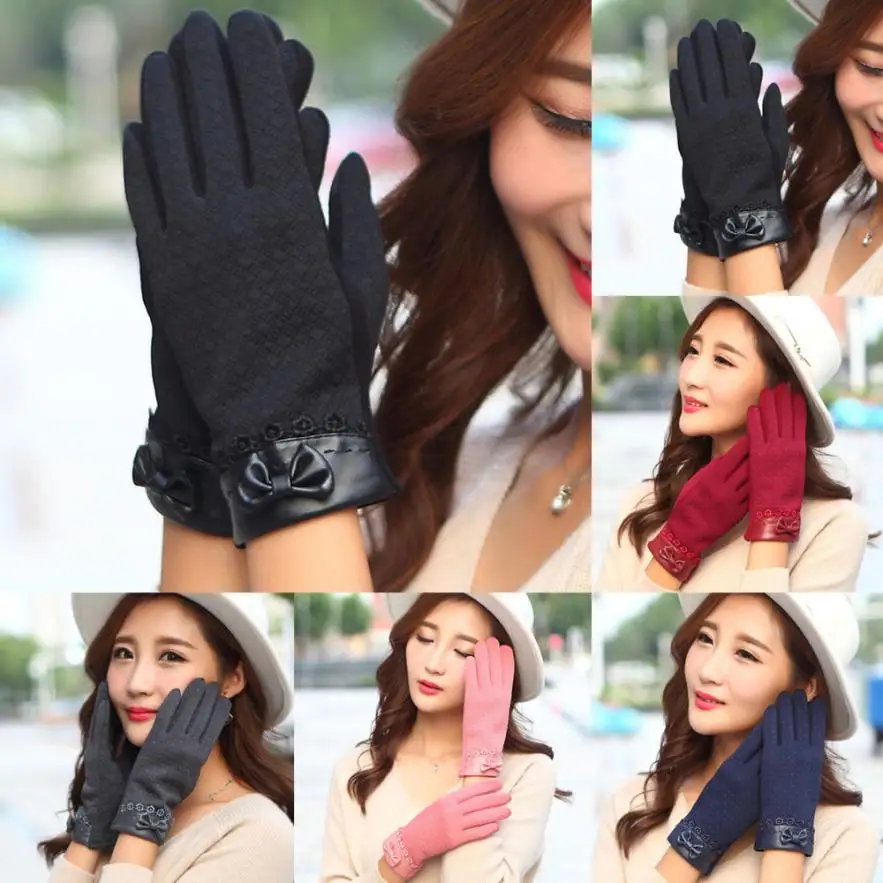 Модные женские зимние осенние спортивные теплые перчатки Eldiven Guantes mujer кожаные Luvas