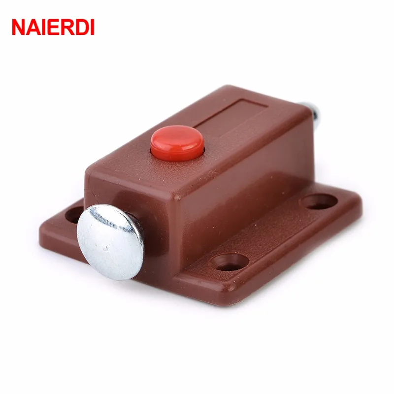 Automatic Furniture Bolt Door Window Cabinet Box Latch 53*35mm Drawer Cupboard Spring Lock Home Hardware furniture bolt latch