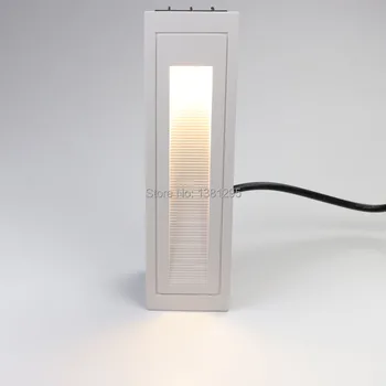 

Indoor Exterior LED Stair Step Recessed Wall Light Rectangle Waterproof Footlight IP65 AC220V Black White Stairway Corner Lamp