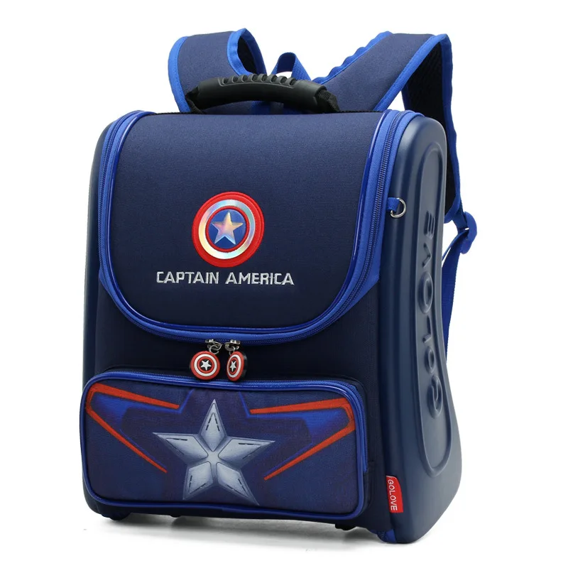 

3D Captain America Children schoolbag Suitable for 6-12 year old Student decompression schoolbag casual Travel Backpack