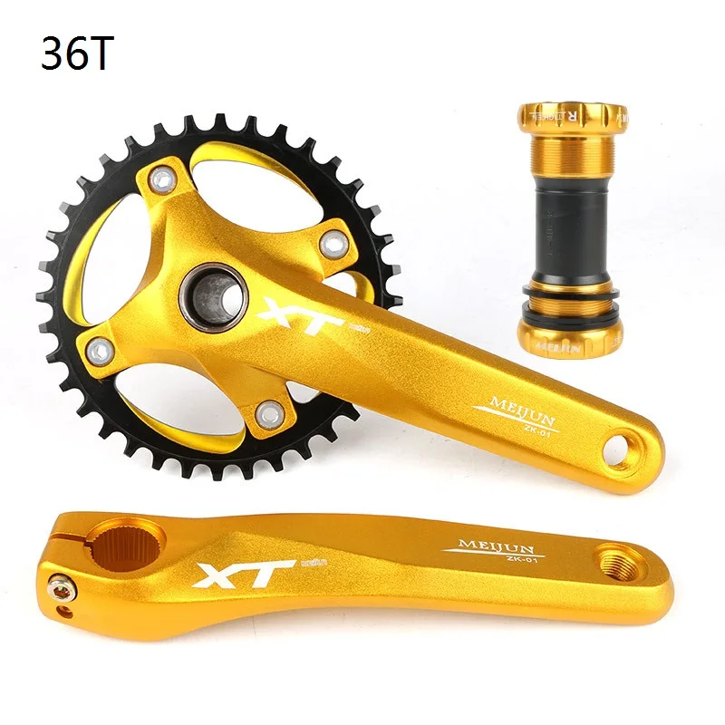 Алюминиевый горный велосипед из сплава Crankset Полый зуб пластины кривошипный рычаг Звездочка цепное колесо для велосипеда с нижним кронштейном диск BCD 104 мм