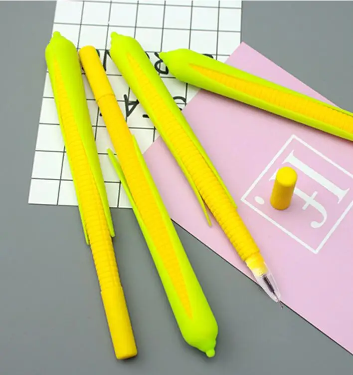 

1 Piece Lytwtw's Stationery Cartoon Cute Corn Pen Creative School Office Gel Pens Gift Kawaii Supply Handles