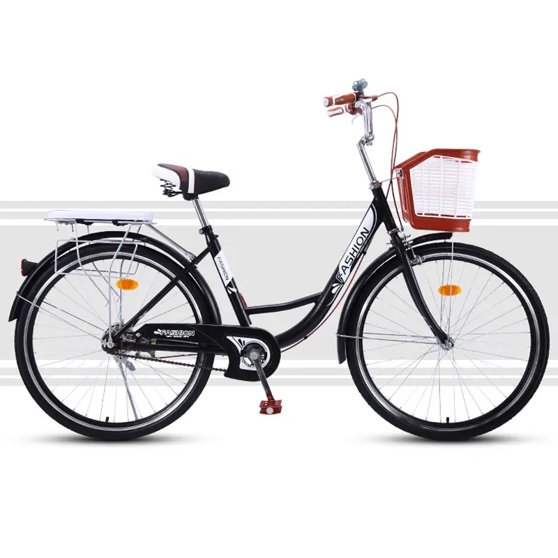 Commuter Bike Lightweight Travel Woman Adult Vintage Retro City Student Man Bicycle Single Speed New