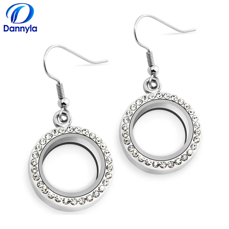

1 Pair Floating Locket Earring Crystal Floating Charm Earring Fit Floating Charms Jewelry, Accept Customization LSFL017-052