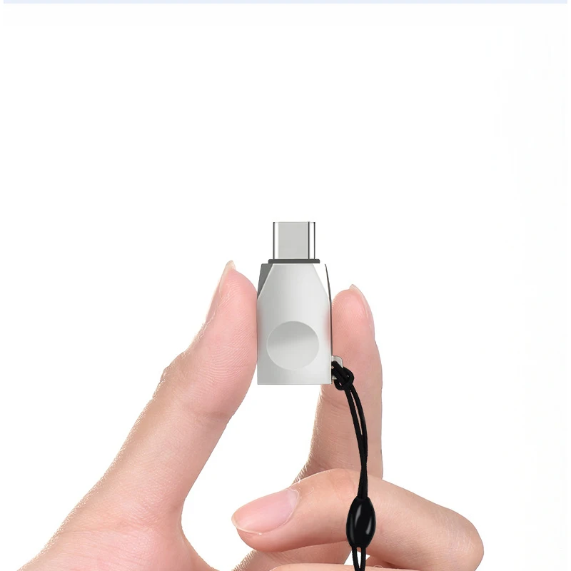 

For mobile phone OTG adapter type-c to USB micro to USB type-c to micro zinc alloy with chain