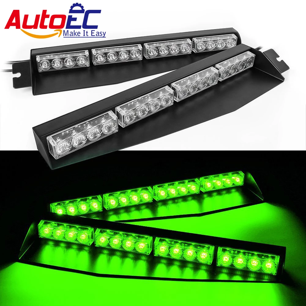 Autoec 1X32W Giallo Ambra 32 Led Car Truck Work Light Bar Stroboscopico Avvertimento Flash Lights Visiera Deck Dash Lampada Di Emergenza # Lx208
