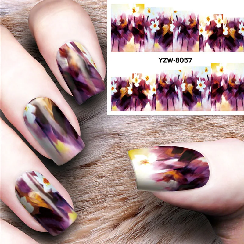 

1Sheet Fashion Nail Art Water Transfer Stickers Decals Tip Decoration DIY for Nails 8029-8058