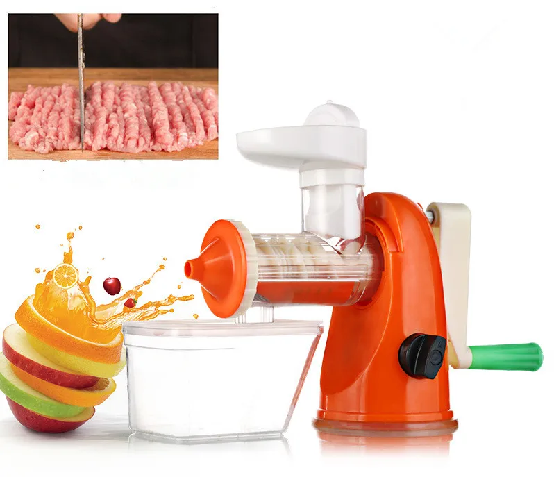 Portable Juicer Meat Grinder Manual Slow Extractor Blend Fresh Health