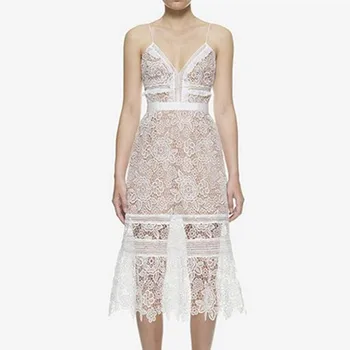 

Women Sexy Slip Lace Dresses Midi Vestidos
