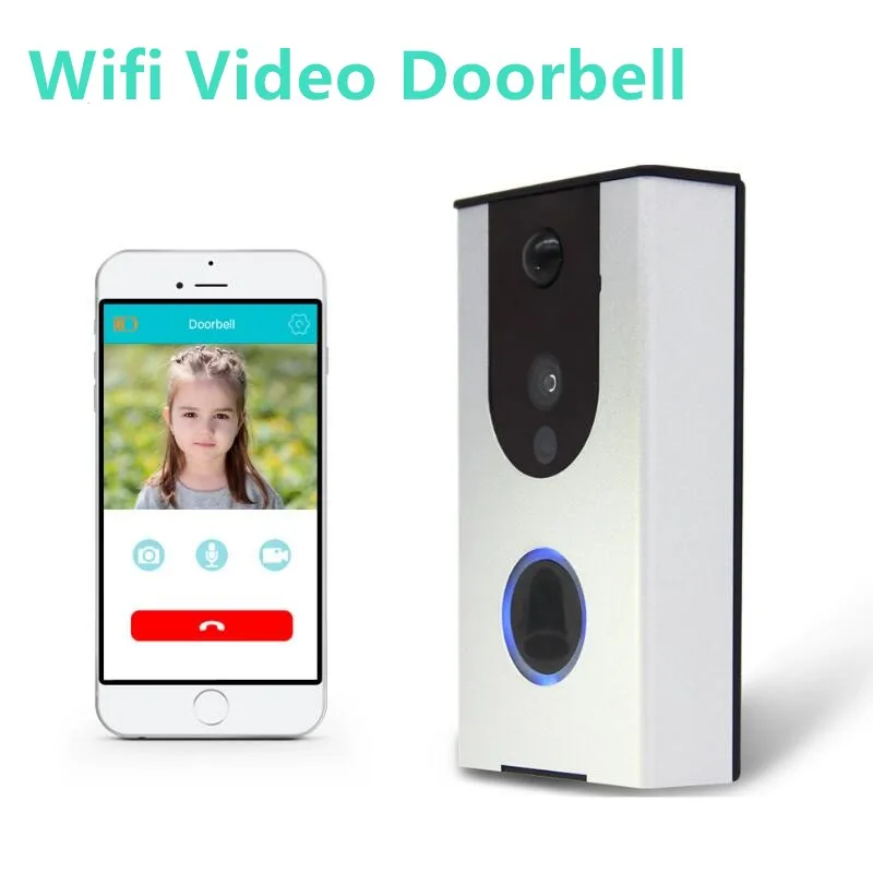 

Wifi Peephole Video Doorbell Outdoor Battery Camera PIR Night Vision Wireless Door Intercom IP65 Waterproof