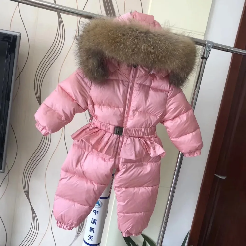 

-30 Degree Children's Jumpsuit Baby Rompers Girls Winter Jacket Coat for Boy Clothing Thicken Kids Snowsuit Overalls Snow Wear