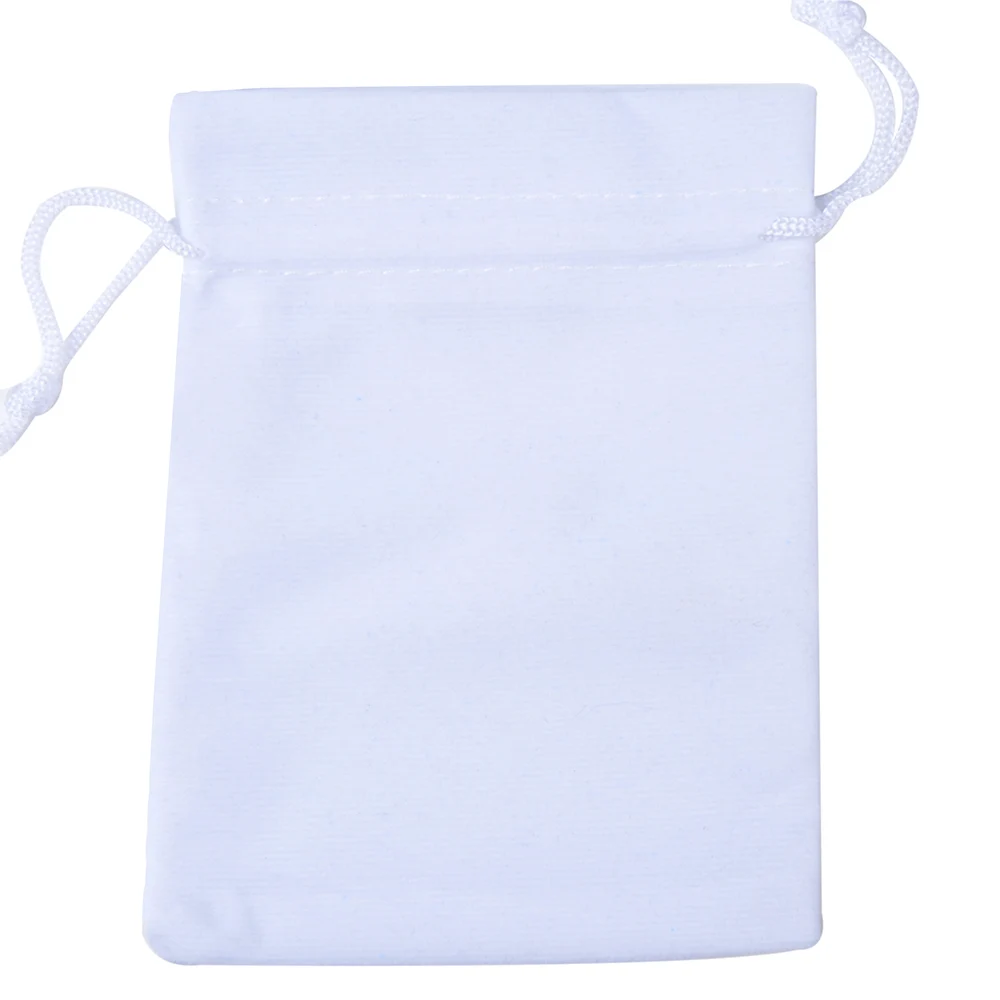 50 шт./пакет для упаковки ювелирных изделий, бархатный мешочек 7x9 см x 9 см x 12 см ювелирных изделий мешки традиционные подарочные сумки и чехлы - Цвет: white