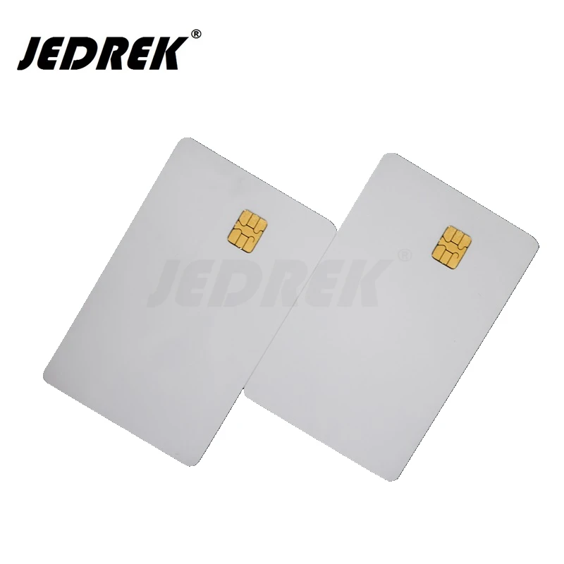 Small Chip White PVC Smart Card w/ Silver Hi CO  2 Track 10PCS SLE 4442 