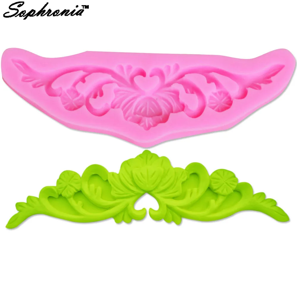 10PCS/SET Flower Relief Silicone Lace Mould Fondant Cake Decorating