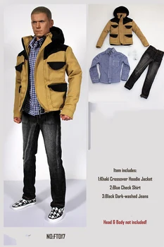 

1/6 Scale Men's Casual Coat Jeans and Shirt Clothes Models FT017 FOR 12''Bodies Figures Toys Gifts DIY Accessories