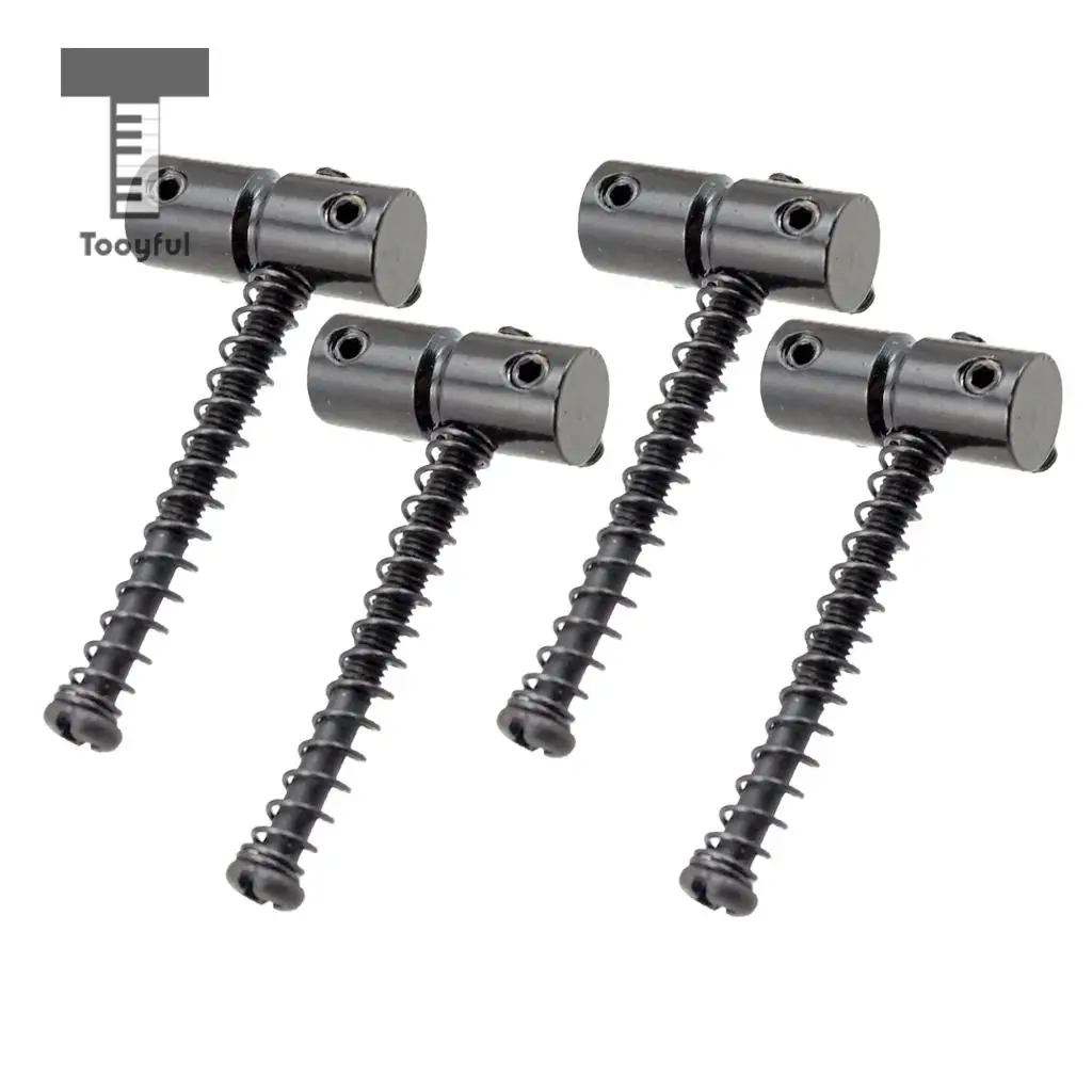 Tooyful 4x Electric Bass Fixing String Bridge Saddle Zinc Alloy for Replacement Parts