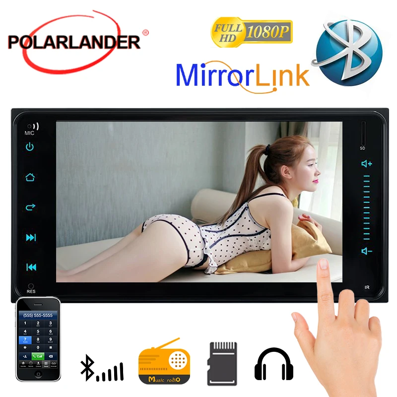 2 din сенсорный экран MP5 palyer Многоязычная поддержка зеркало llink для Toyota Corolla hd