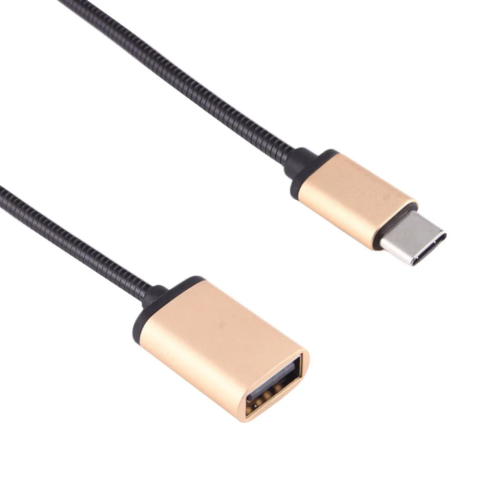 H30 металлический USB C 3,1 type C штекер USB Женский OTG кабель для передачи данных адаптер для синхронизации конвертер type C OTG кабель для передачи данных