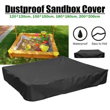 Черный сад Оксфорд песочница пылезащитный чехол Многофункциональный Пылезащитный Водонепроницаемый навес, тент с шнурком квадрат 4 размера