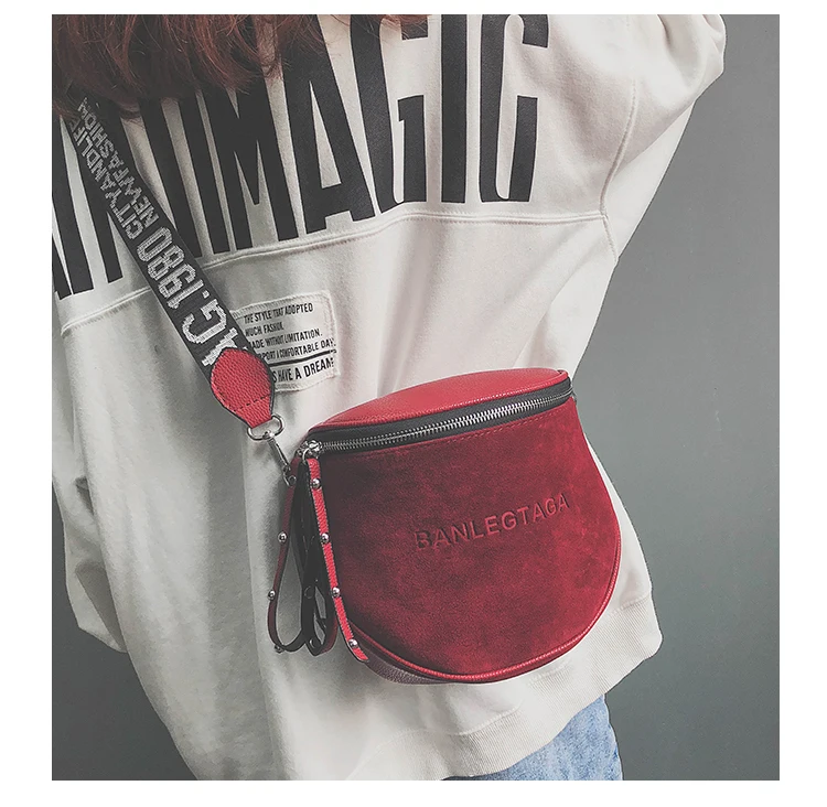 ZYJ Women Suede Leather Shoulder Handbags Waist Bags Chest Pack Girls Leisure Messenger Crossbody Casual Sling Bag Handbag (7)