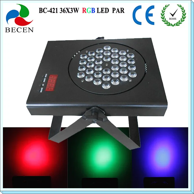 36x3w светодиодный плоский par-прожектор светильник 108w rgb led lamp dj stage ing | Лампы и