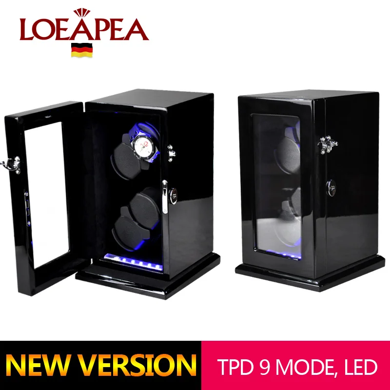 

NEW arrived Watch winder with TPD 9 mode control /Watch reel winder display /Watch storage box /Wooden packing box for 4 watches