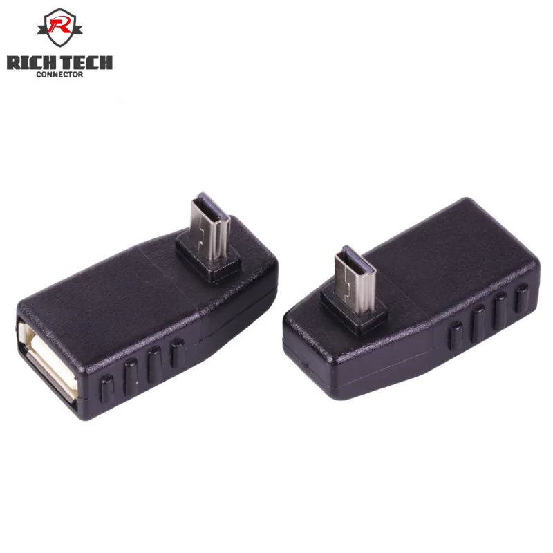 

USB mini 5pin male plug to USB Female jack adapter right angle Elbow