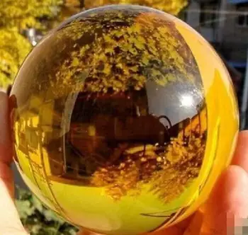 

DYZ 422+++++++Asian Rare Natural Quartz Yellow Magic Crystal Healing Ball Sphere 100mm