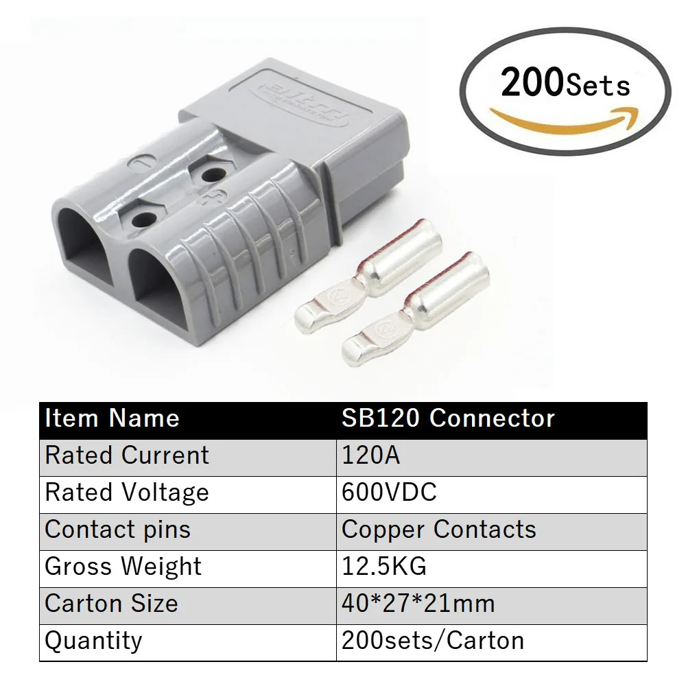 

200 Sets / Carton 120A SB120 Plug 24 12 V Carvan Charger Battery DC Power Connector Portable high temperature resistance