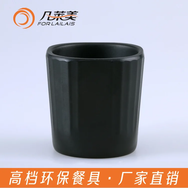 Melamine tableware factory direct upscale restaurant dedicated shatterproof temperature matte black striped melamine cups | Мать и