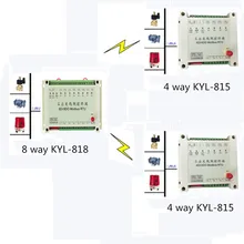 rf wireless i/o module 8 digital input and 8 relay output 1 master works with 2 slaves 433mhz solenoid valve control application