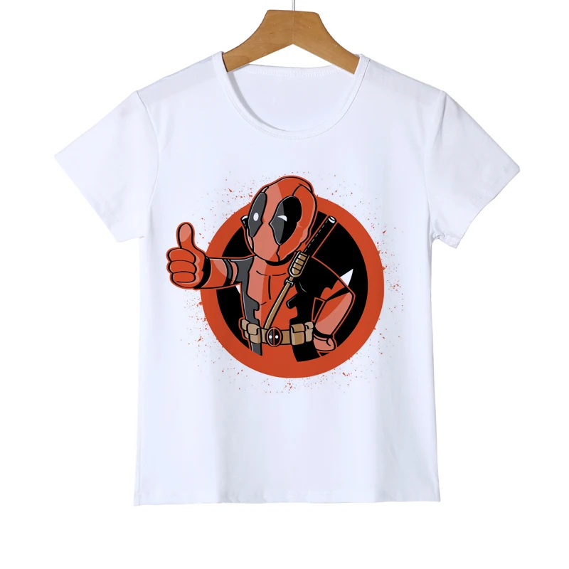 Летний Дэдпул с миньонами футболка детские забавные 3D мультфильм футболка одежда для мальчиков и девочек короткий рукав Camisetas футболка Y11-2 - Цвет: 8
