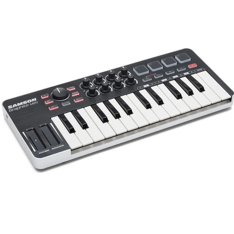 

Original New Samson GRAPHITE M25 Mini USB MIDI Controller 25 Keys for ipad Keyboard portable for Arranger performances