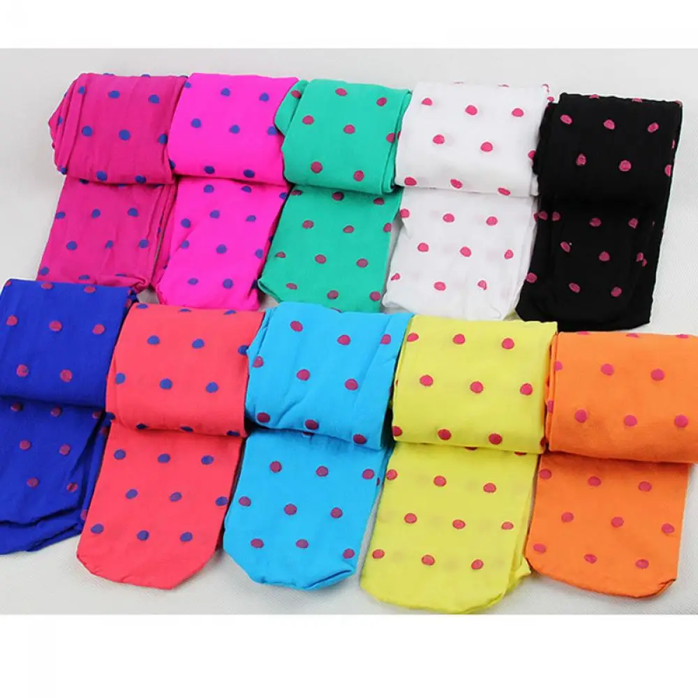 

Fashion Heart Printed Baby Girls Children Girls Candy Color Pantyhose Tights Velvet Stockings